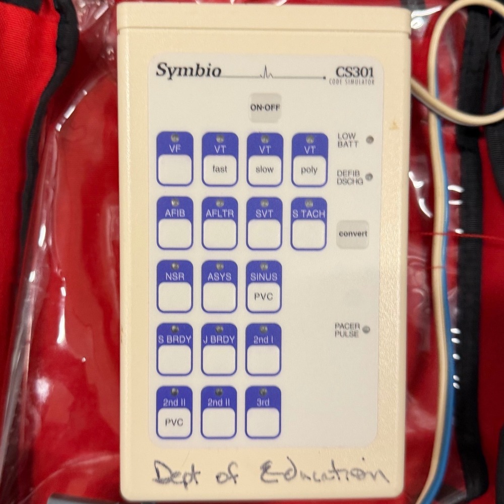 Symbio CS301 Code Simulator Cardiac Rhythm Training Tool with Case